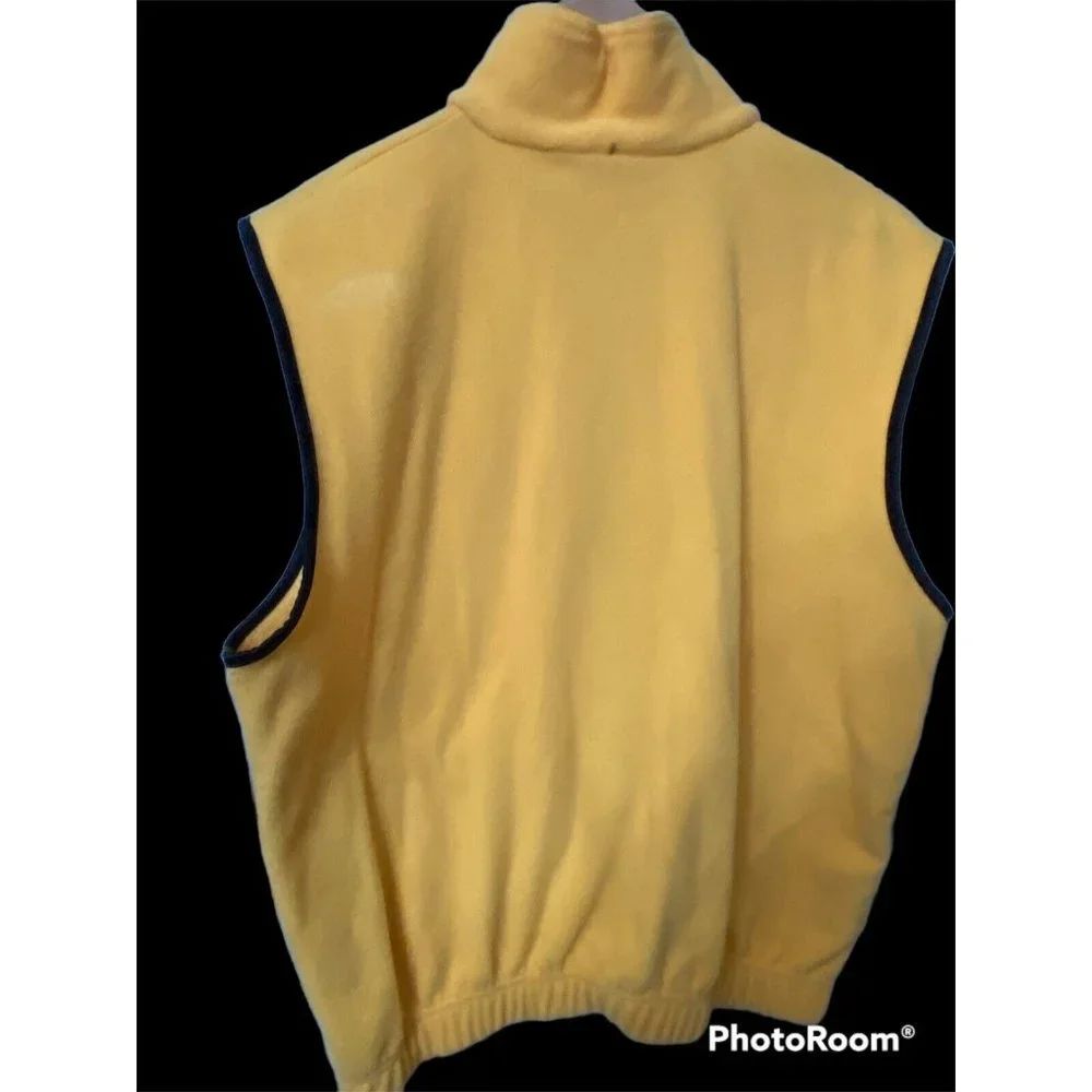 Cheerios XL (read) Akwa yellow‎ black fleece vest